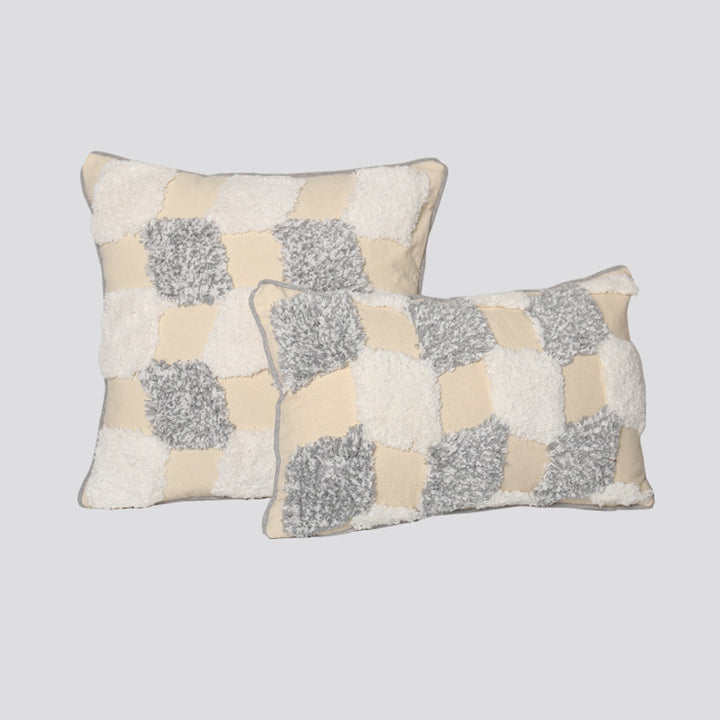 Decorative Tassel Embroidered Lumbar and Square Pillow Set