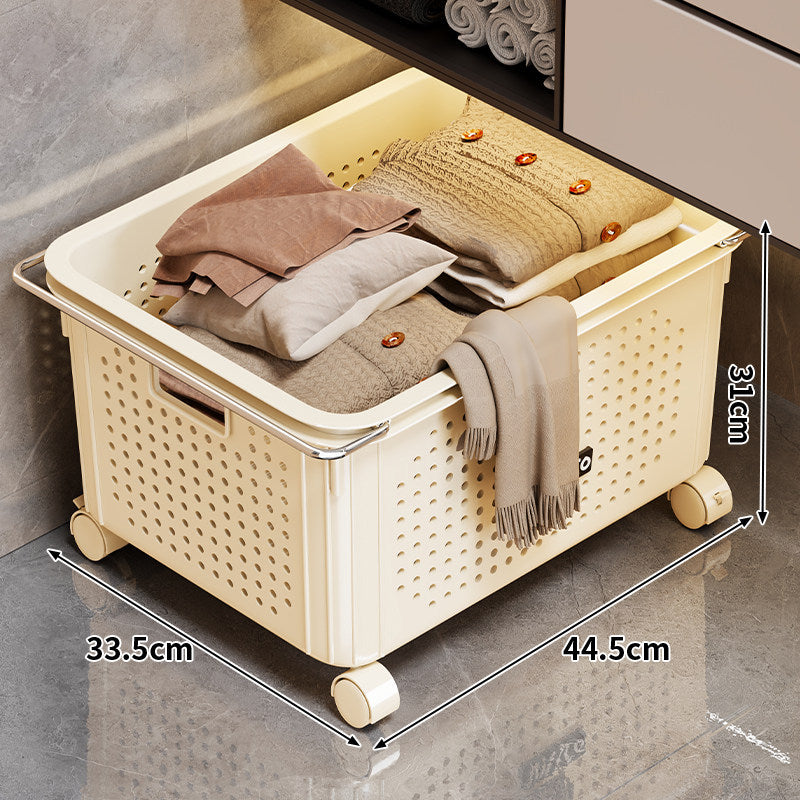 Ventilated Rolling Laundry Hamper with Removable Inner Basket and Locking Wheels