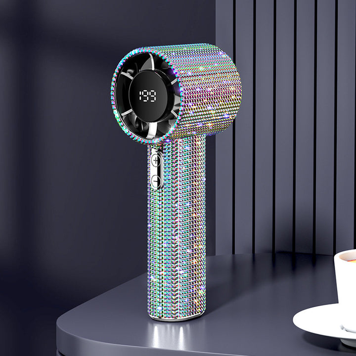 Ladies High Gloss Hand Fan with Digital Display Kalsten