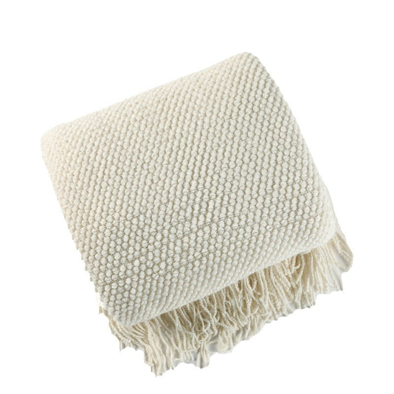 Textured Fringe Throw Blanket Kalsten