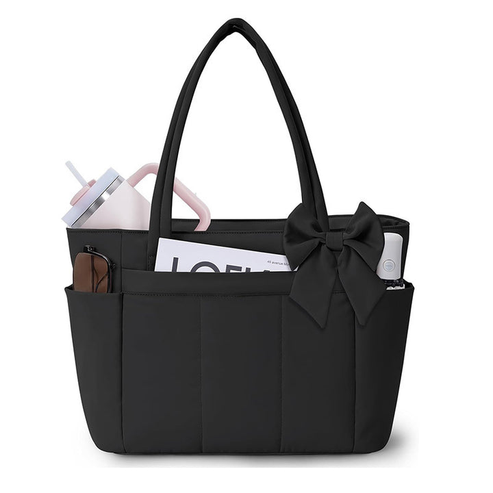Elegant shopping bag with side pockets Kalsten