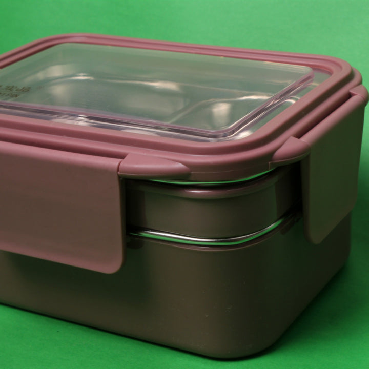 Cartoon-Themed Double-Layered Lunch Box