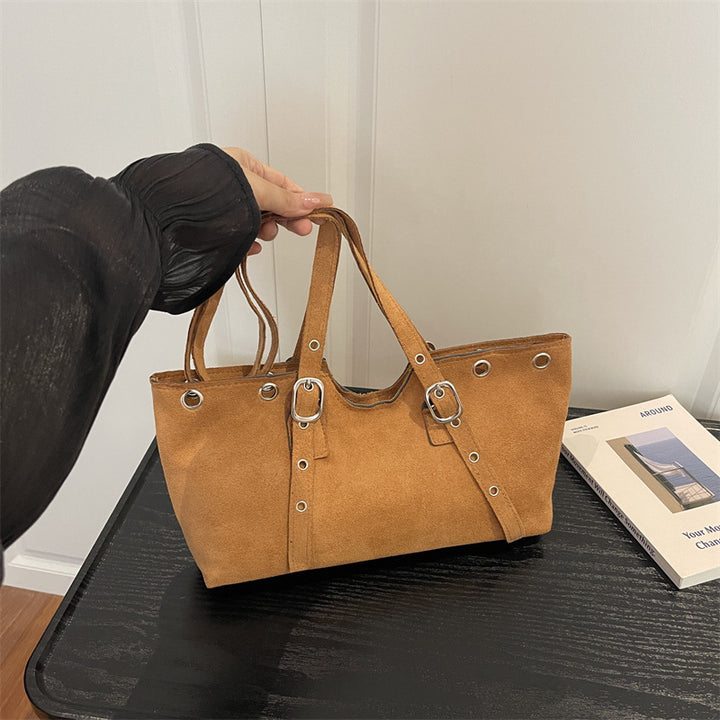 Stylish Minimalist Suede Tote Bag