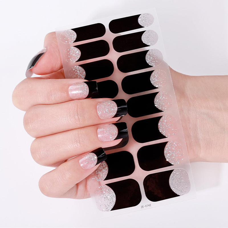 Elegant Glitter Accent Nail Wraps