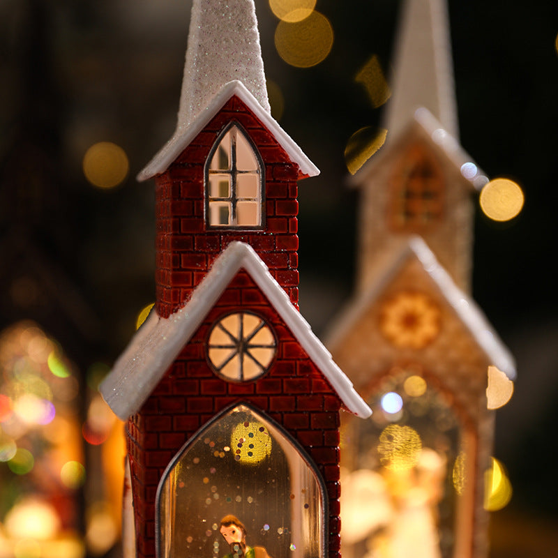 Decorative LED Snow Globe Lantern Set