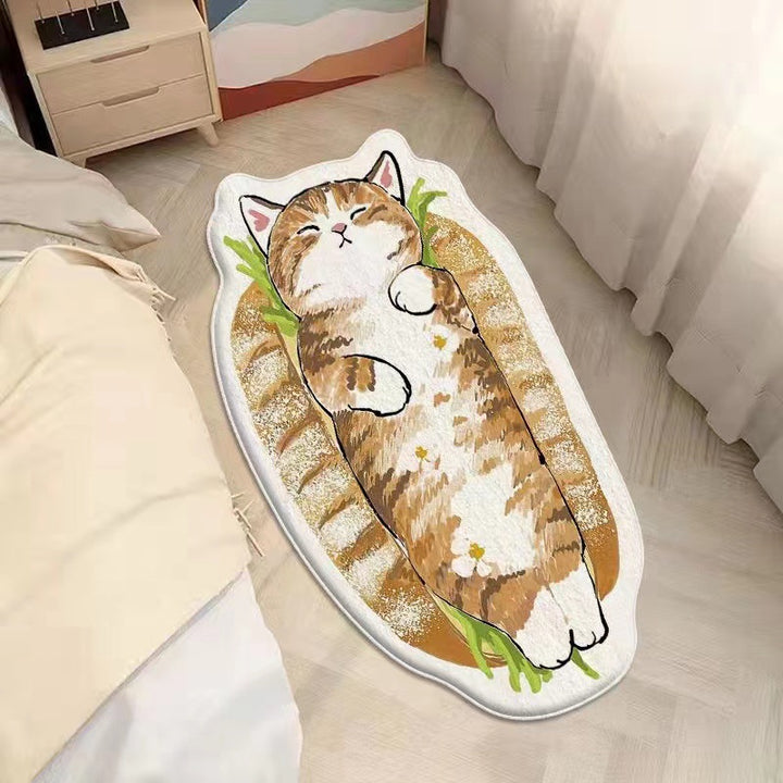Cartoon Cat-Shaped Area Rug Kalsten