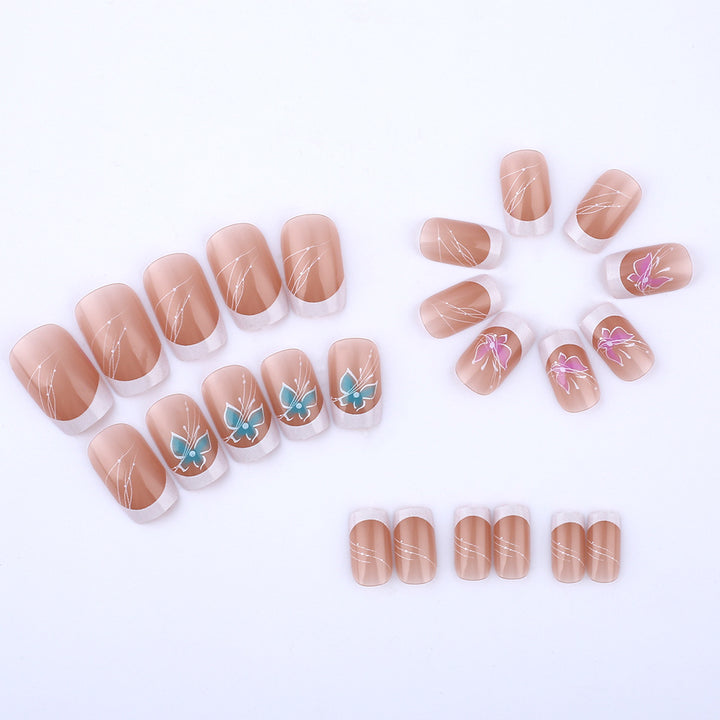 Floral Accent Press-On Nail Art Kalsten