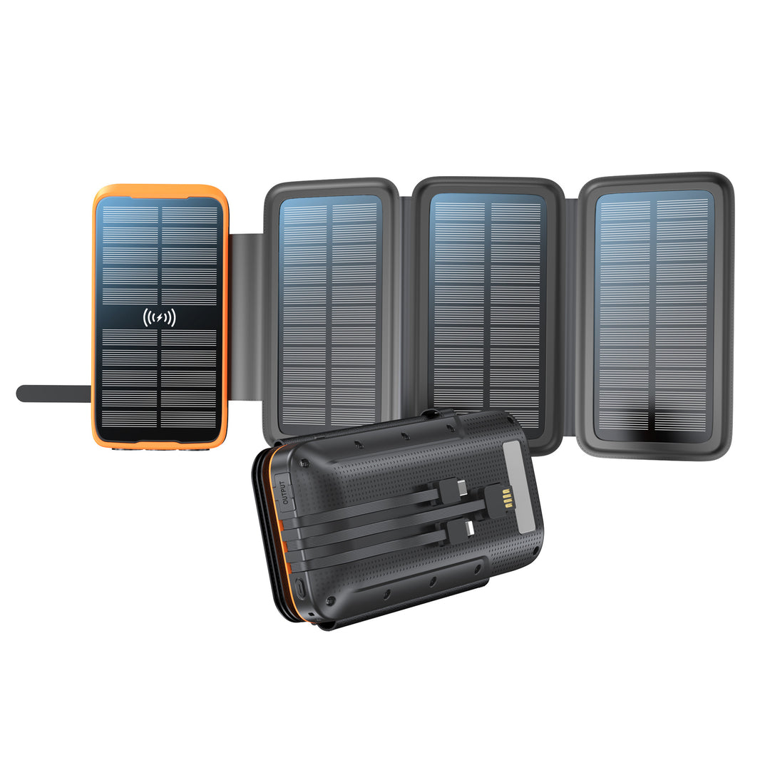 Portable Solar Powerbank with Wireless Charging and LED Lamp Kalsten
