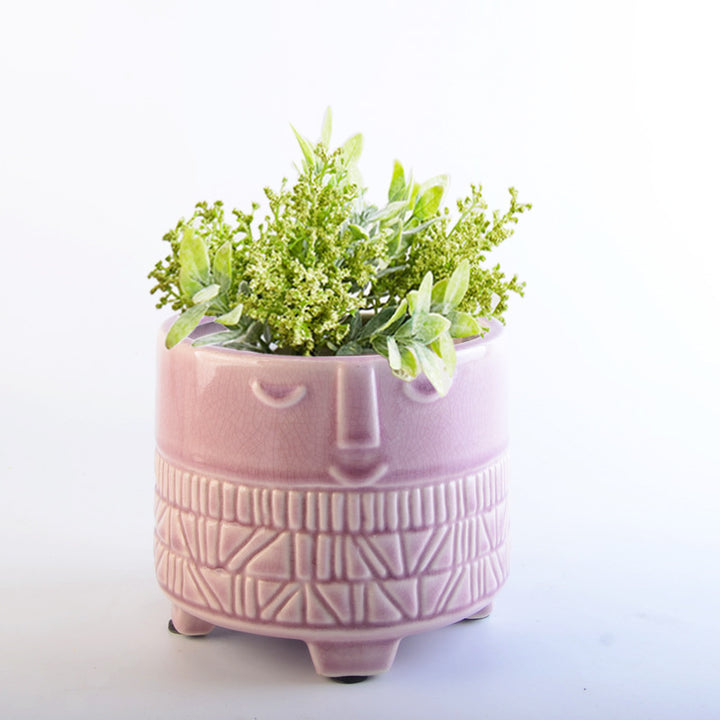Decorative plant pot with facial features Kalsten