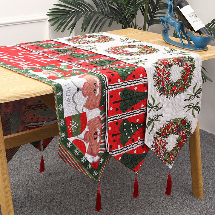 Christmas table runner with reindeer motif Kalsten