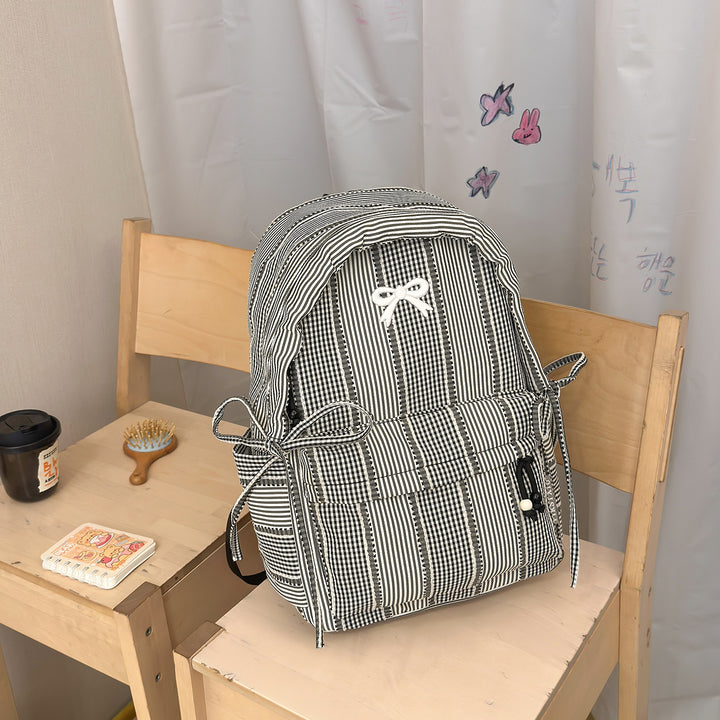 Cute Decorative Bow-Embellished Backpack Kalsten