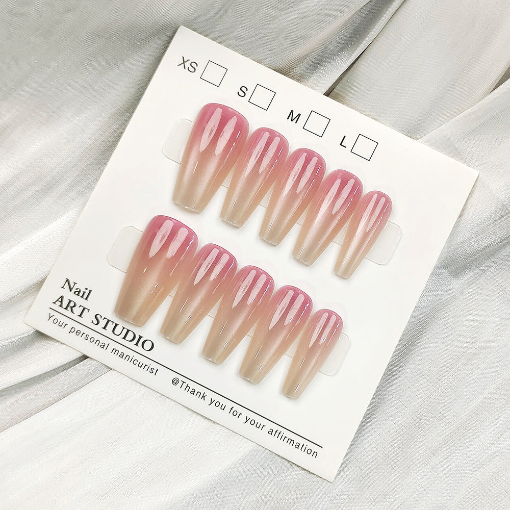 Glamorous Artificial Nails with Shimmering Design Kalsten