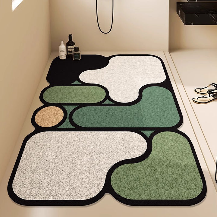 Modern Geometric Bath Mat Kalsten