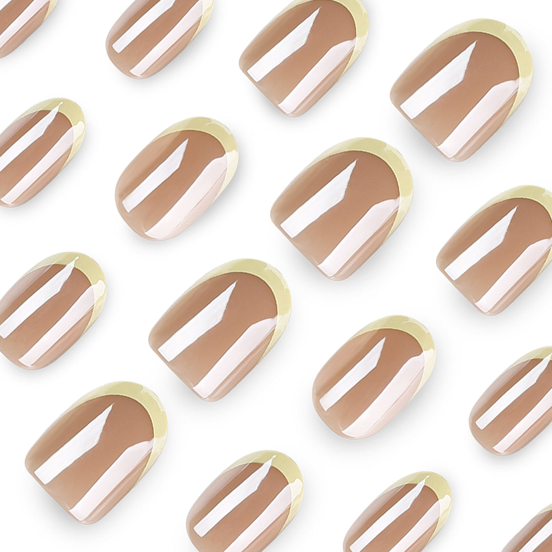 Elegant Nail Art with Translucent Gradient and Precise French Tip Kalsten