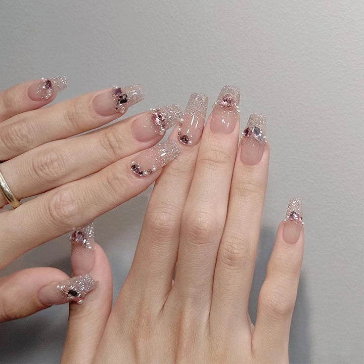 Sparkling Decorative Press-On Nails Kalsten