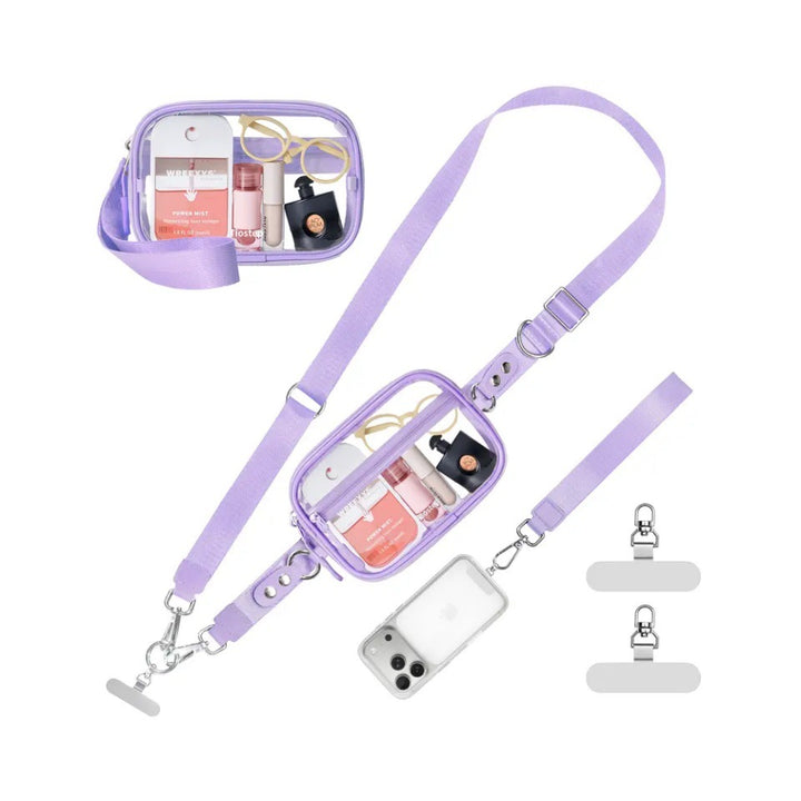 Compact shoulder bag with transparent card pocket Kalsten