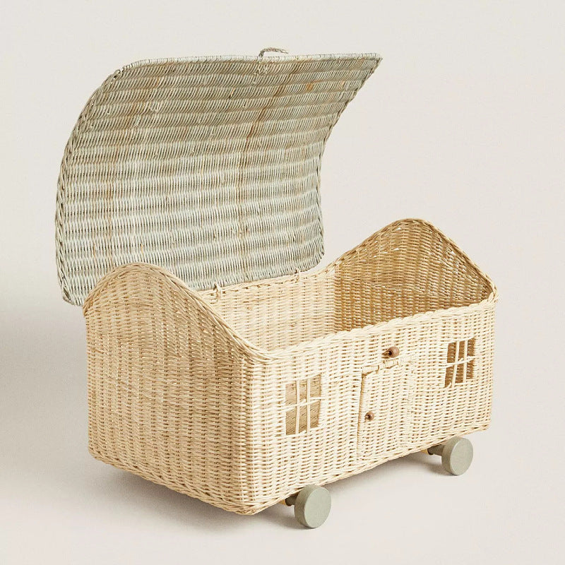 Handcrafted storage basket in house design Kalsten