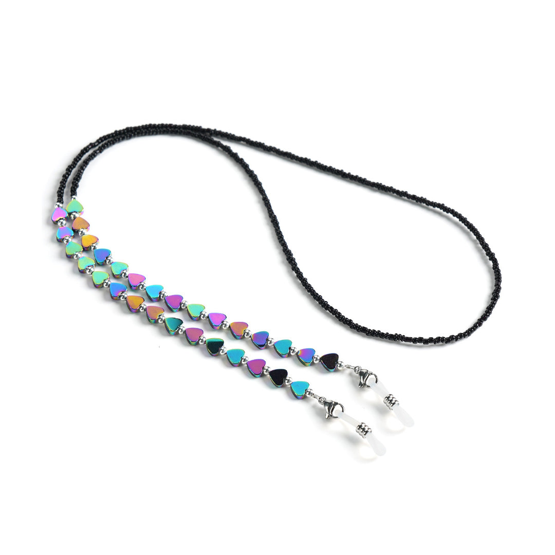 Heart-Shaped Beaded Eyewear Chain Kalsten