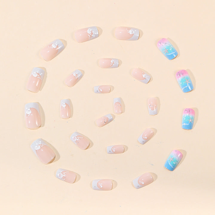 Ocean-Inspired Gel Nail Art Extensions Kalsten