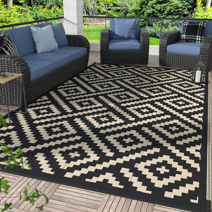 Geometric Patterned Outdoor Area Mat