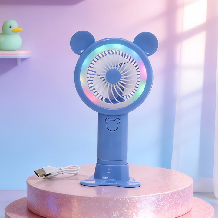 Women's Portable Hand Fan in Cheerful Bear Design Kalsten