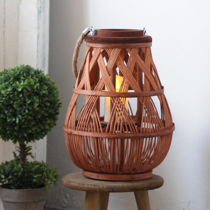 Handmade Rattan Lantern Kalsten