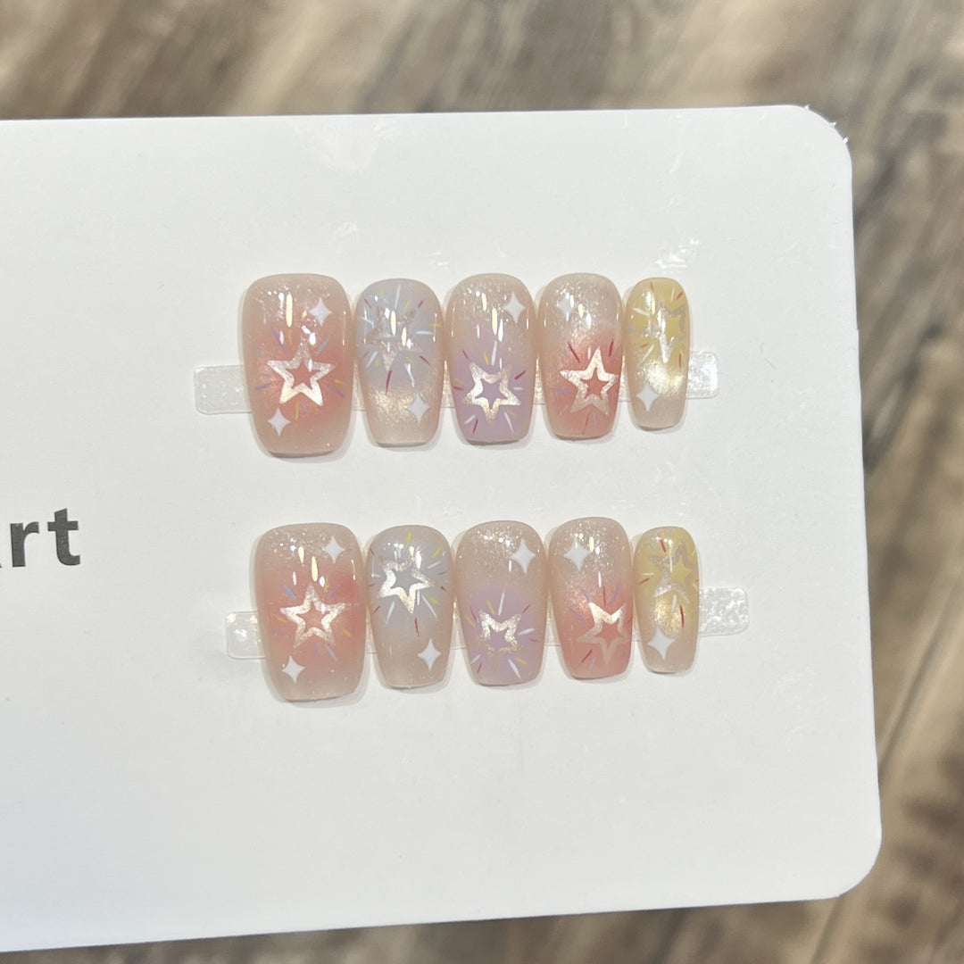 Starry Sky-Inspired Press-On Nail Art Set Kalsten