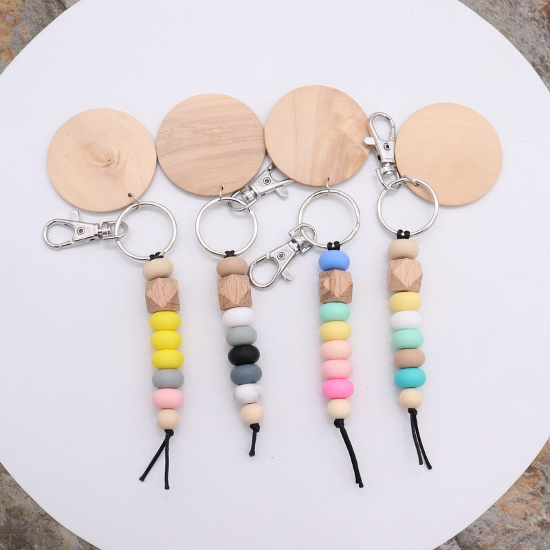 Decorative Wooden Beaded Keychain Kalsten