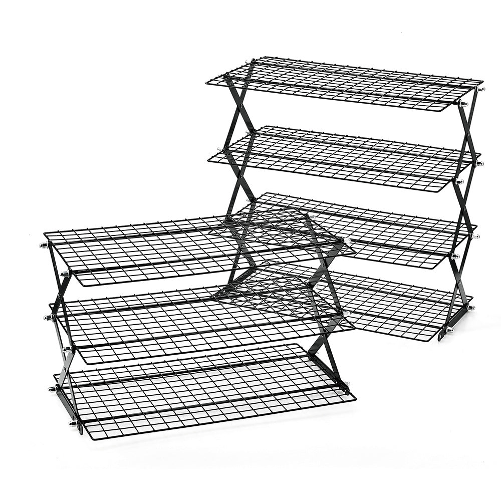 Foldable Kitchen Rack Made of Sturdy Metal Grid Kalsten