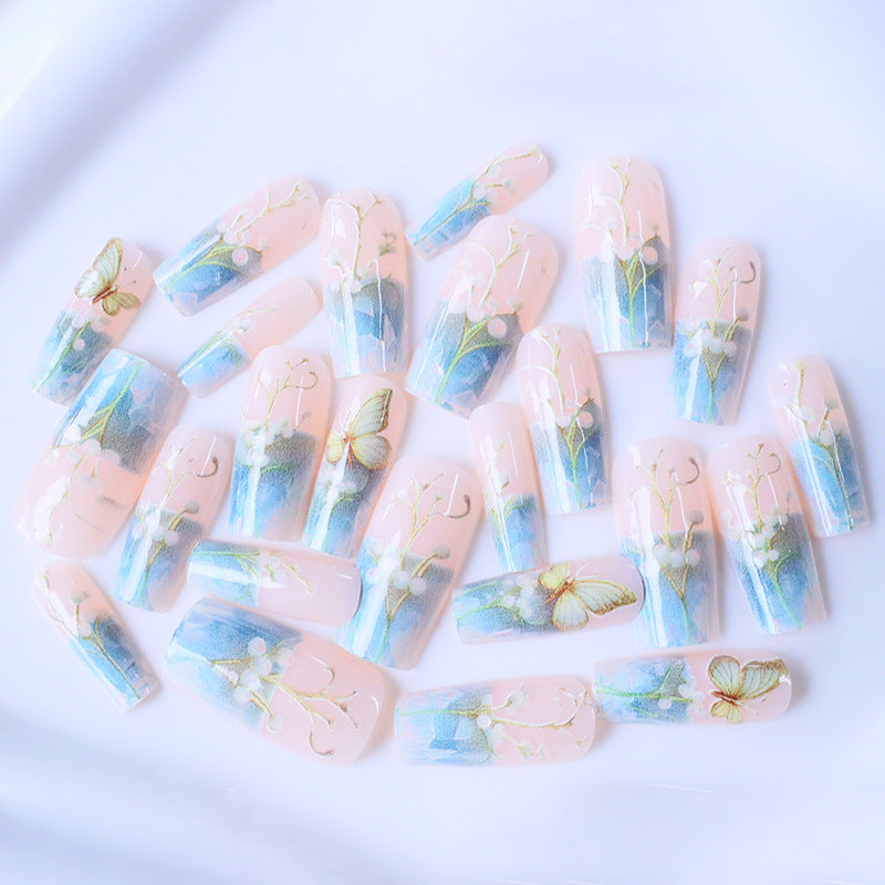 Decorative Flower French Nails Kalsten