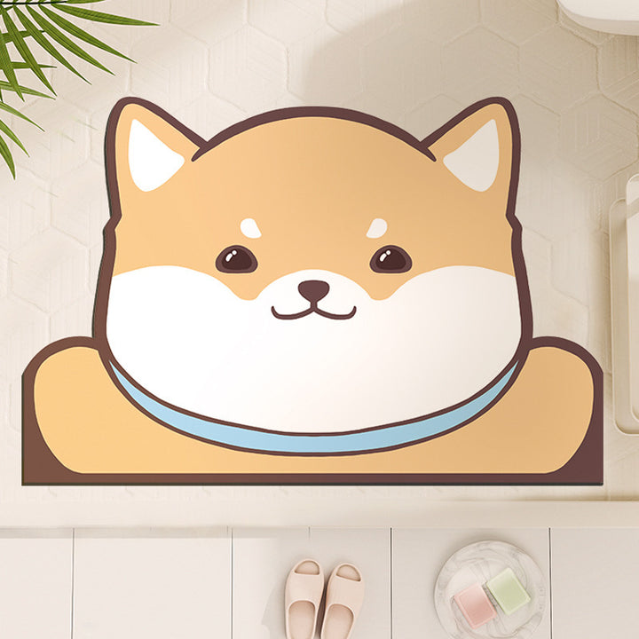 Cute Cartoon Dog-Shaped Bath Mat Kalsten