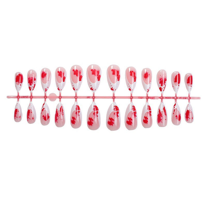 Artistic Press-On Nail Set with Floral Design kalsten