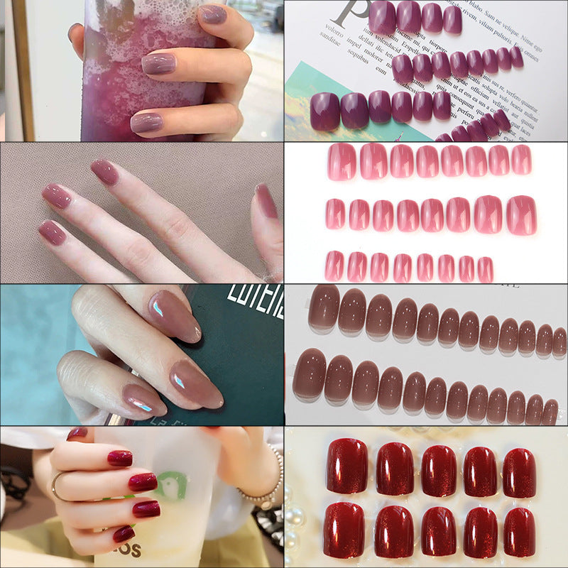 Glossy Press-On Nail Art with Elegant Finish Kalsten