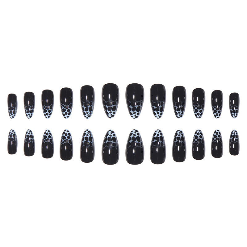 Stiletto Nail Art with Abstract Patterns Kalsten