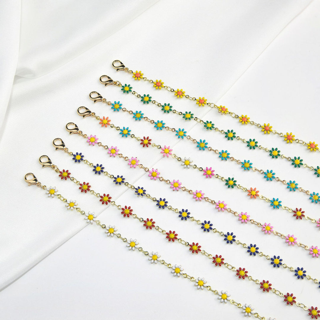 Colorful Floral Chain Bracelet Kalsten
