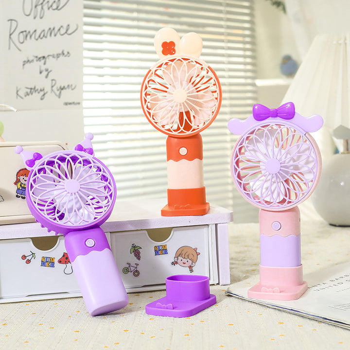 Unisex compact rechargeable hand fan with USB charging function and quiet motor Kalsten