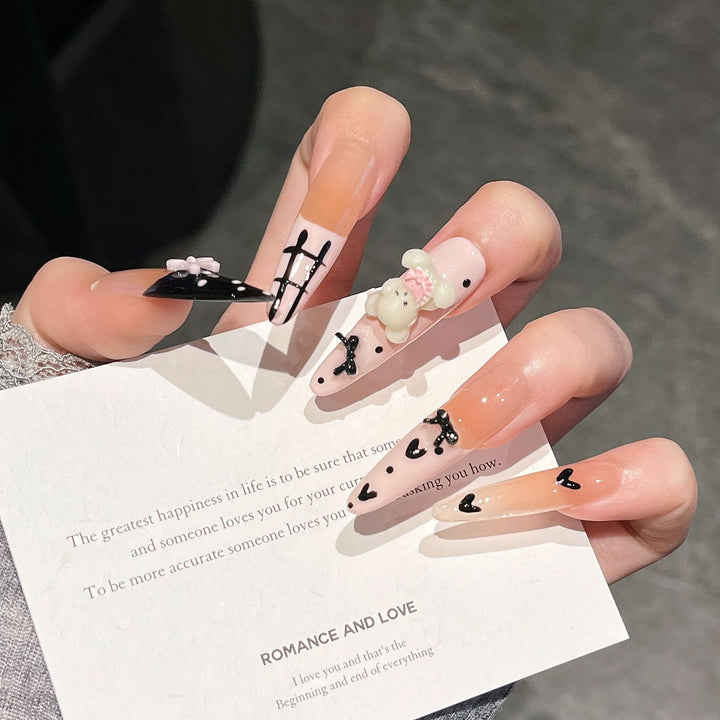 Elegant Floral Design Press-On Nail Extensions Kalsten
