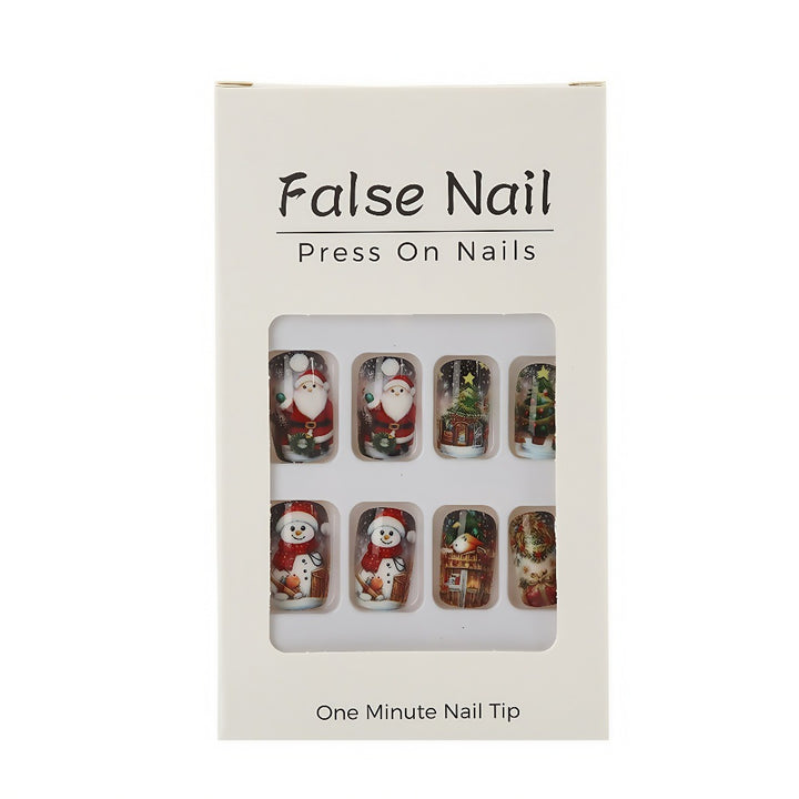 Festive artificial nails with Christmas motifs Kalsten