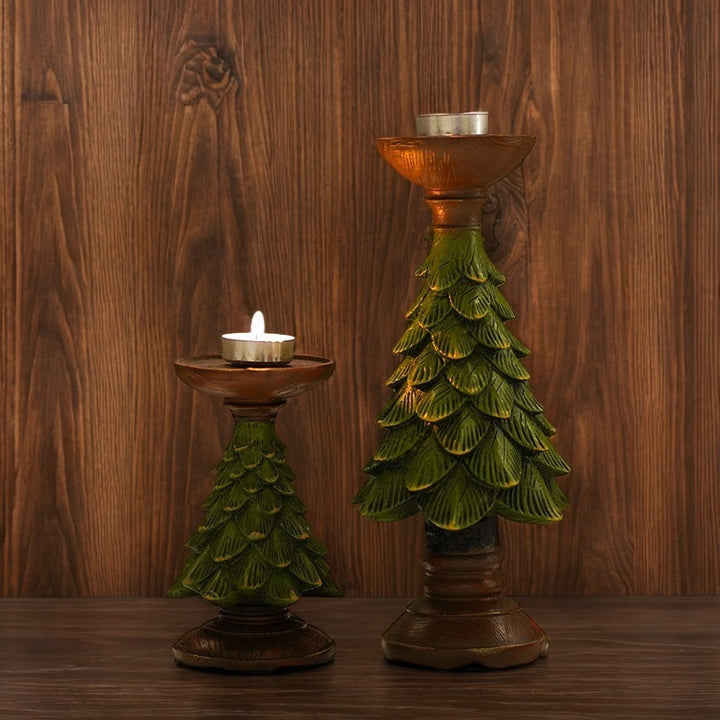 Decorative candle holder with Christmas tree design Kalsten