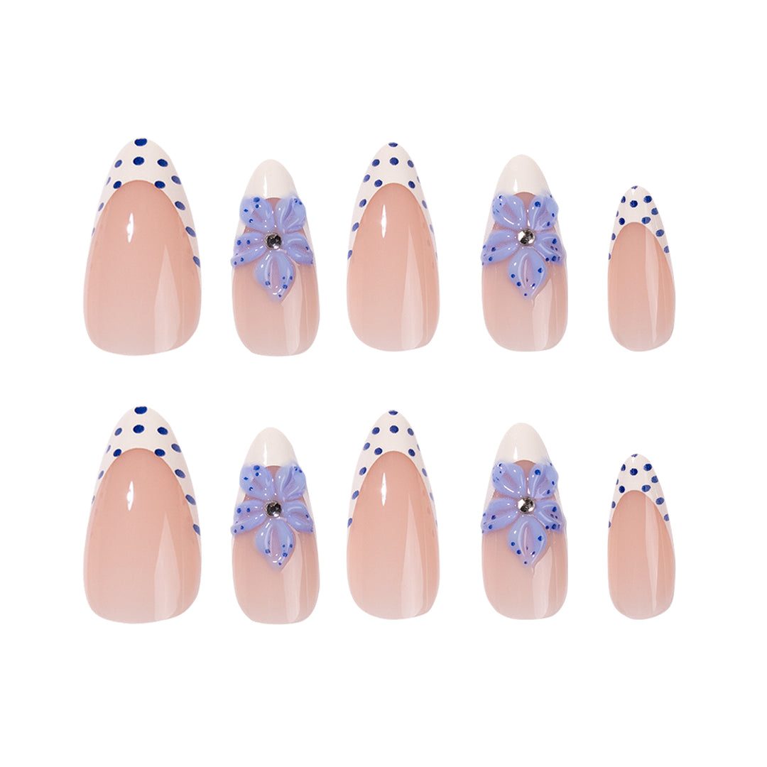 Artful stiletto nails with floral design Kalsten