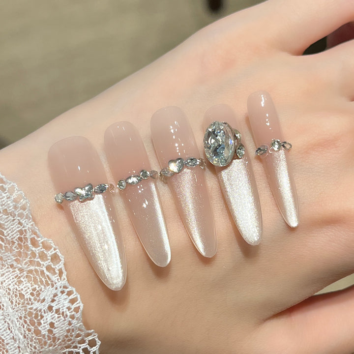 Luxury Rhinestone-Embellished Press-On Nail Set Kalsten