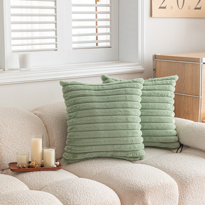 Cozy Textured Plush Cushion