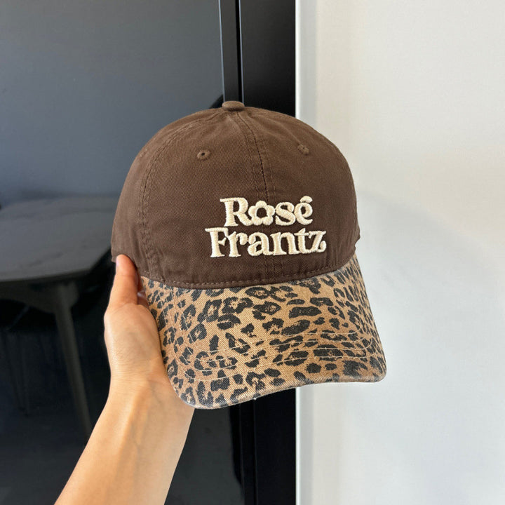Women's Distressed Leopard Print Baseball Cap Kalsten