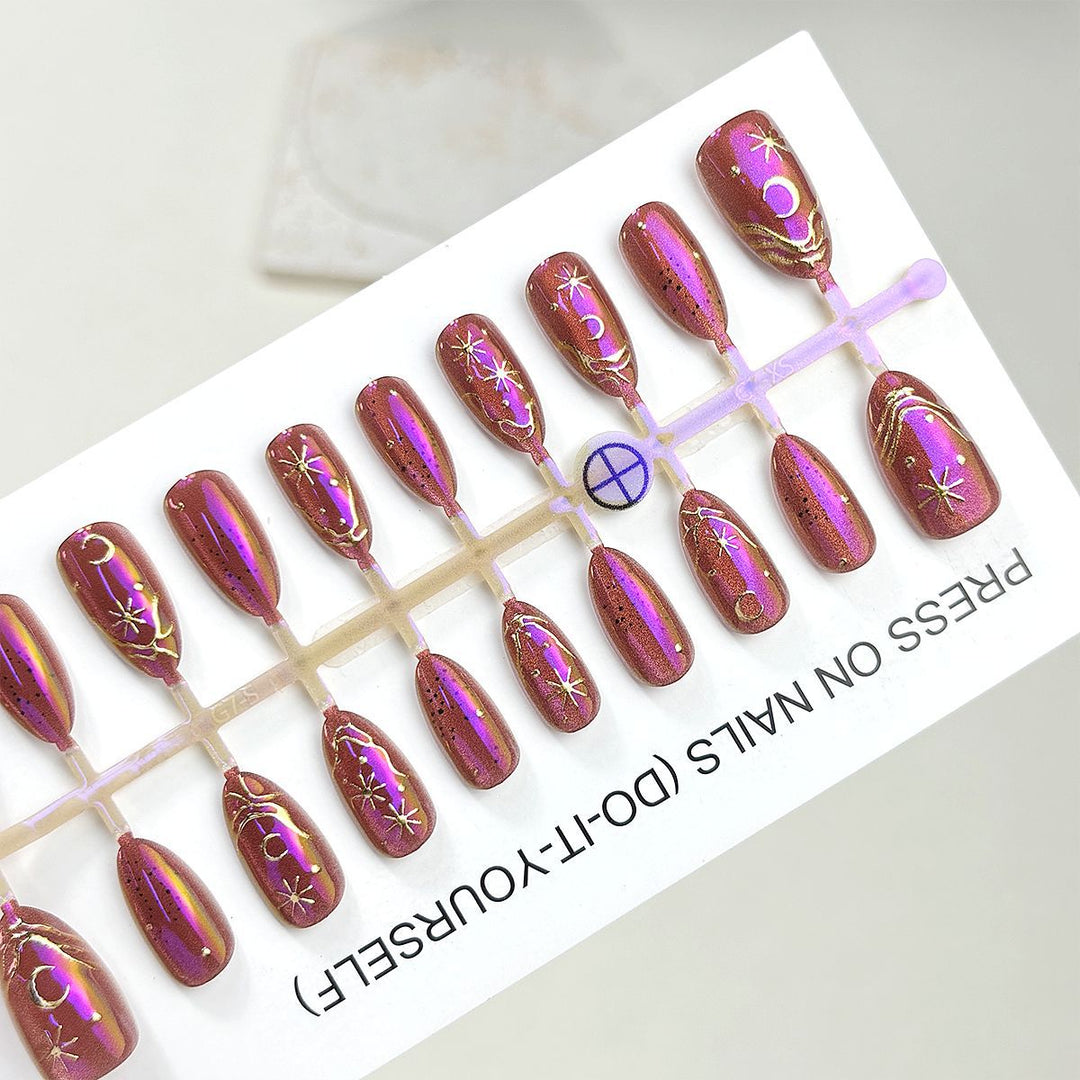 Celestial Themed Press-On Nail Set Kalsten