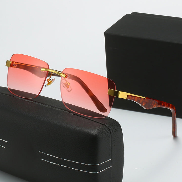 Women’s fashionable half-frame glasses with elegant metal and plastic mix Kalsten