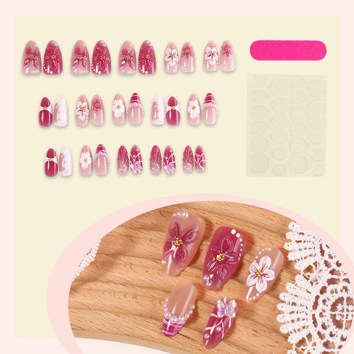 Artistic Floral Press-On Nail Collection kalsten