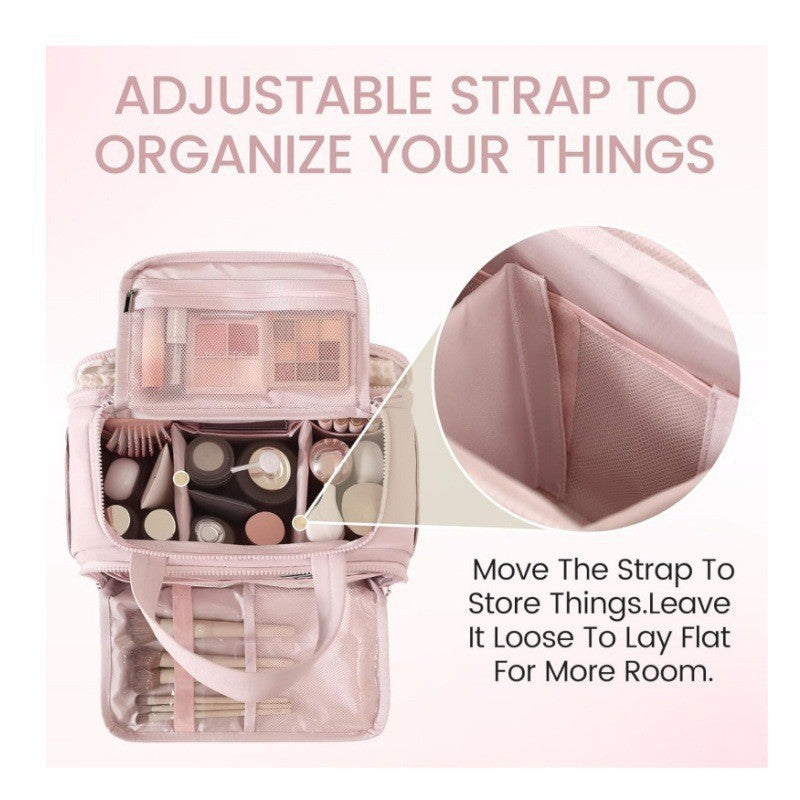 Cosmetic transport bag made of durable material with removable dividers Kalsten