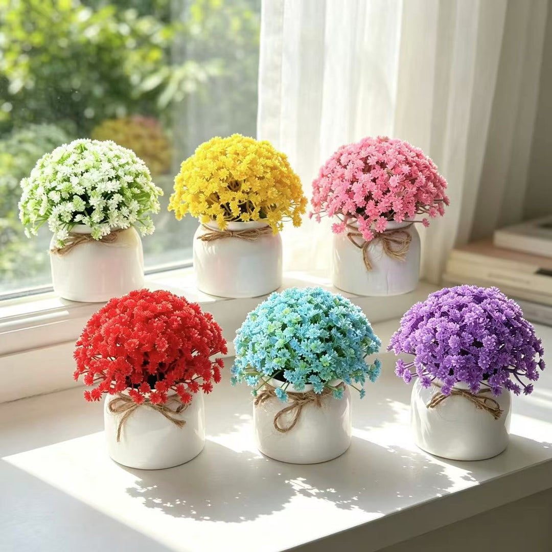 Lifelike Purple Floral Arrangement