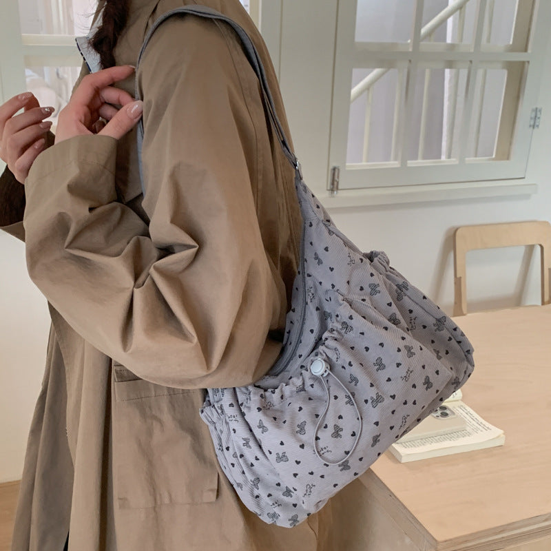 Casual Textured Shoulder Bag