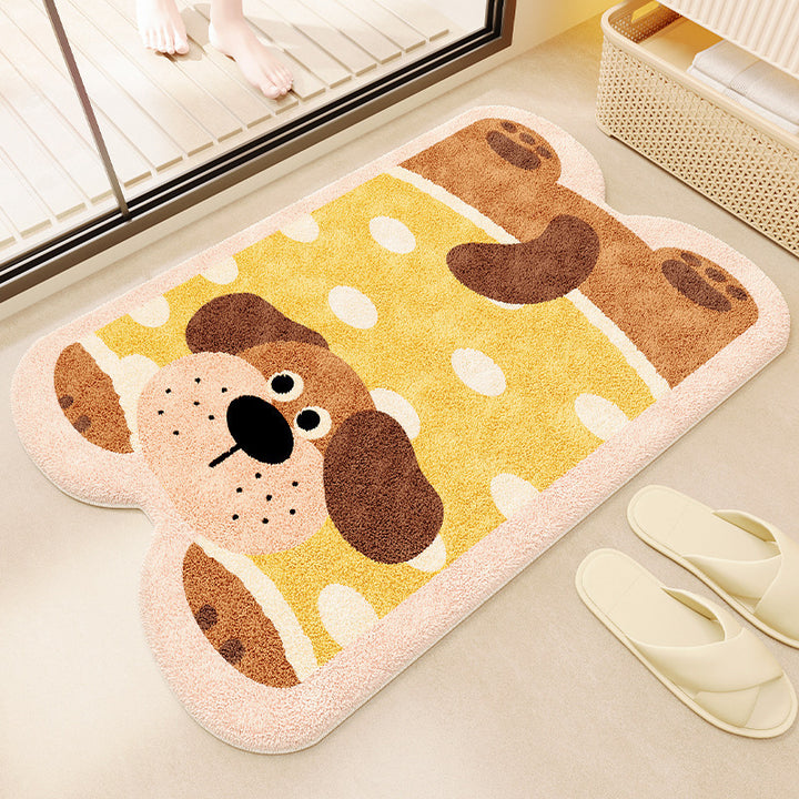 Cute Cartoon Cat Shaped Bath Mat